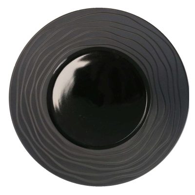 Assiette plate noire