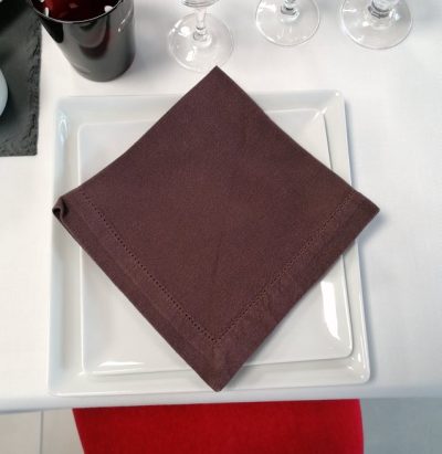Serviette tissu chocolat