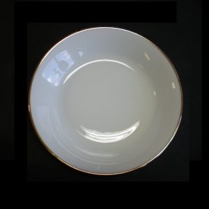 ASS CREUSE FILET OR Assiette creuse porcelaine filet or