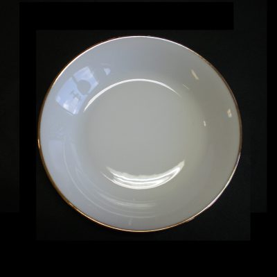 Assiette creuse porcelaine filet or
