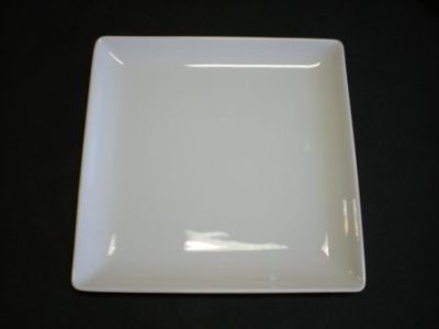 Assiette plate porcelaine carrée Apilco