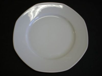 Assiette plate porcelaine octogonale