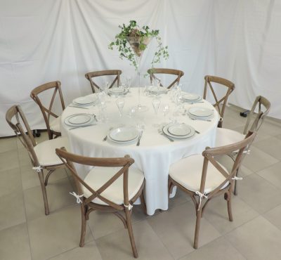 Chaise crossback bois cérusé