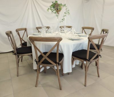 Chaise crossback bois cérusé