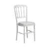 chaise napoleon blanche + assise blanche Chaise Napoléon blanche, assise blanche