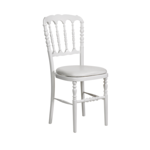 chaise napoleon blanche + assise blanche