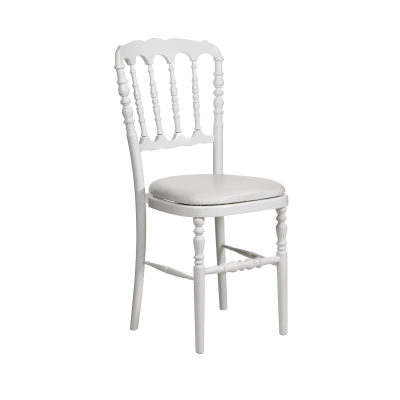chaise napoleon blanche + assise blanche Chaise Napoléon blanche, assise blanche