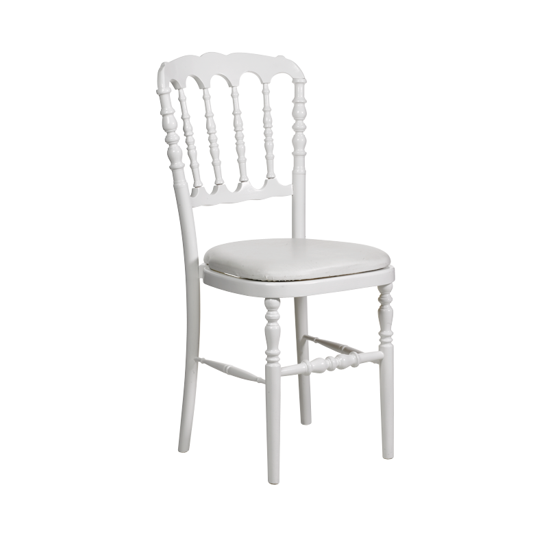 Chaise Napoléon blanche, assise blanche