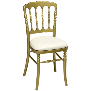 chaise napoleon or + assise blanche