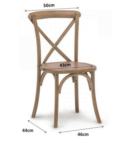 Chaise crossback bois cérusé