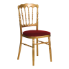 napoleon or Chaise Napoléon dorée, assise rouge cerise