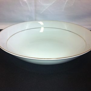 plat creux filet or porcelaine rond