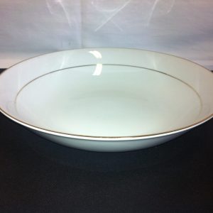 plat creux filet or porcelaine rond Plat creux filet or