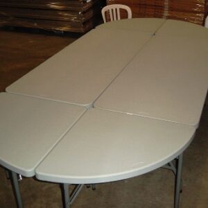 table ovale pvc