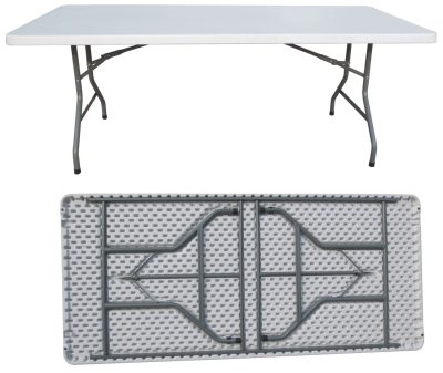 Table  2.00 m x 0.90 m en pvc gris