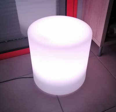 Tabouret rond lumineux