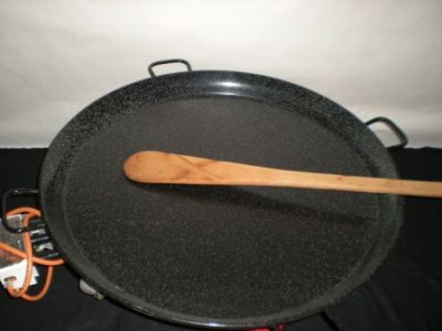 Spatule bois pour poêle à paella