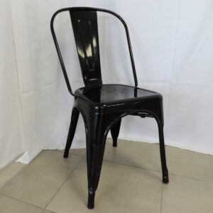 chaise acier noir
