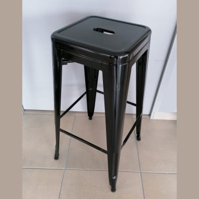 Tabouret de bar en acier noir