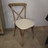Coussin ivoire pour chaise bois cérusé
