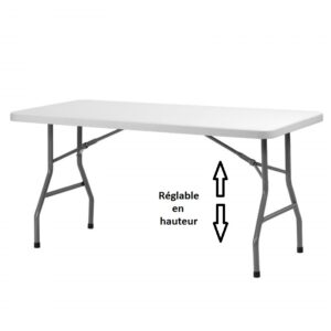 TABLE RECT.183 x 0.75 hauteur réglable