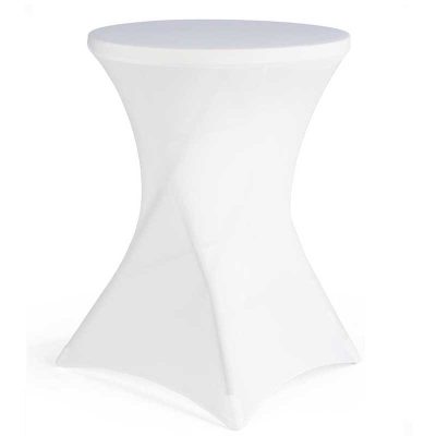 Housse blanche pour table ronde 60cm
