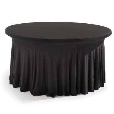 Housse noire pour table ronde 120cm