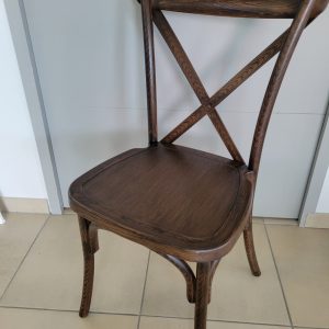 Chaise crossback résine cérusée